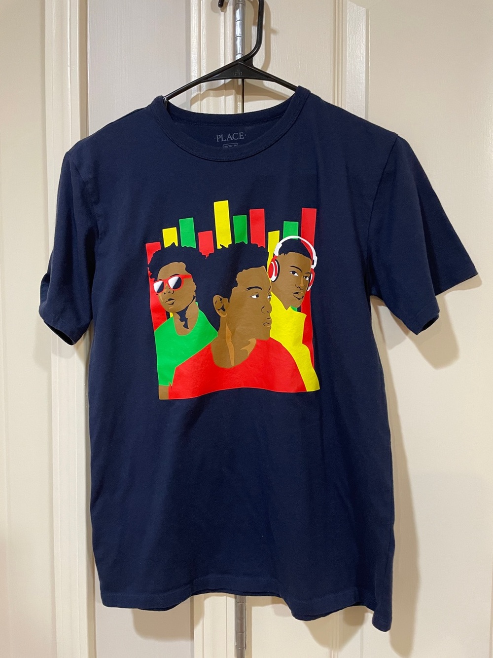 Place  Boys Navy Graphic Tee with Colorful Boys Print